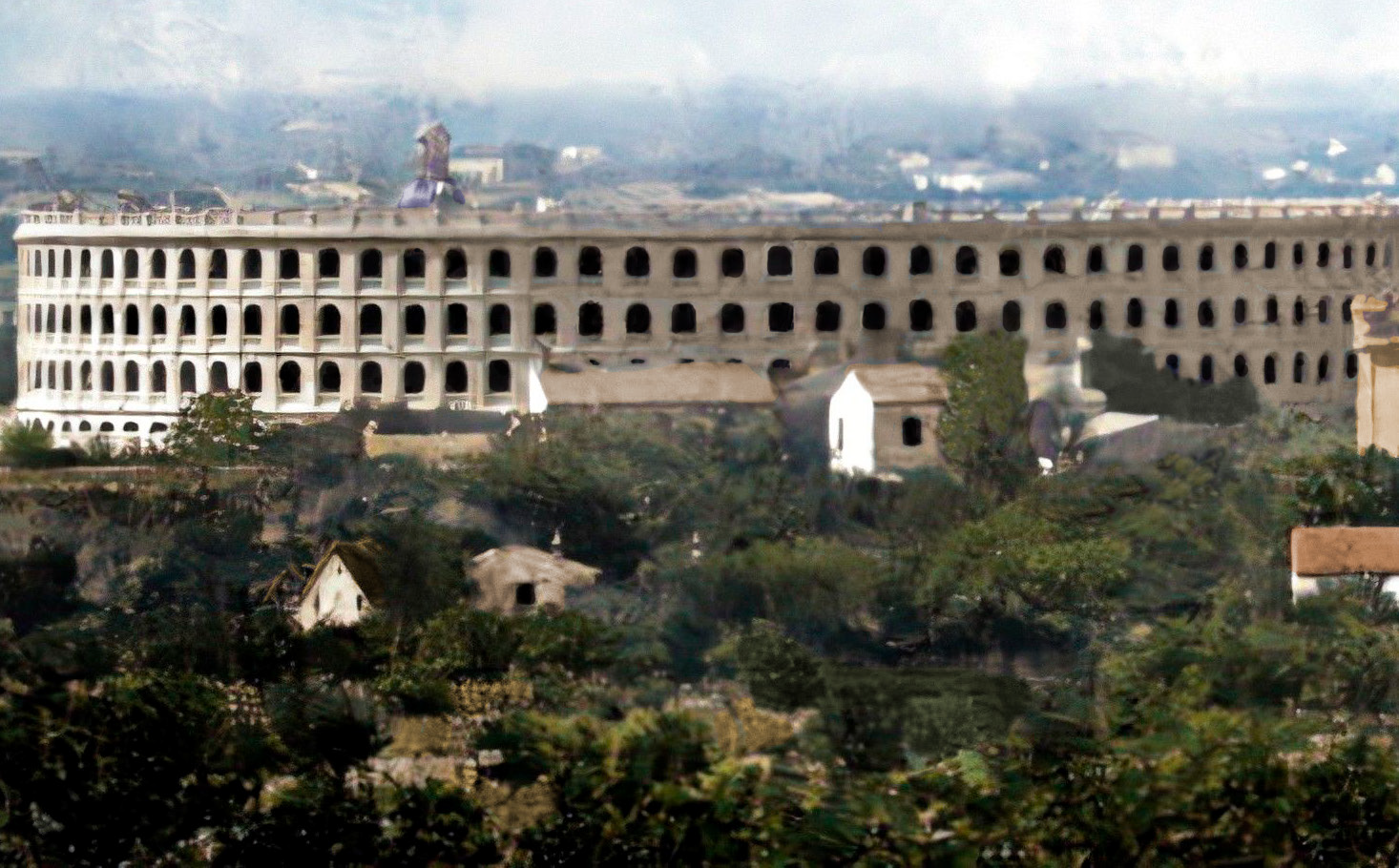 1870 Plaça de bous i ferrocarril